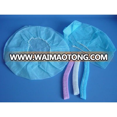 disposable hotel shower cap/mob cap/bouffant cap