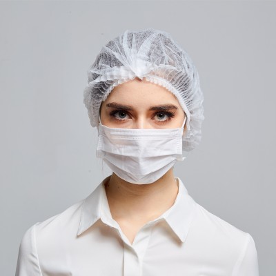 Disposable Doctor Non Woven Double Elastic Clip Cap Mob Cap