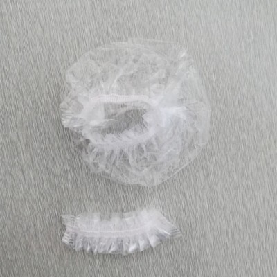 PE plastic transparent ear cover disposable shower ear cap with machine made