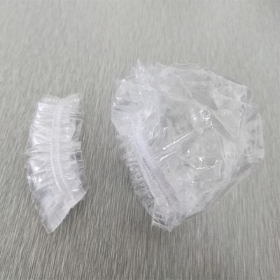 clear transparent plastic PE ear cap for shower beauty salon ear cover