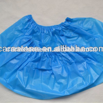 Disposable waterproof PE or CPE plastic shoe cover used in food industry